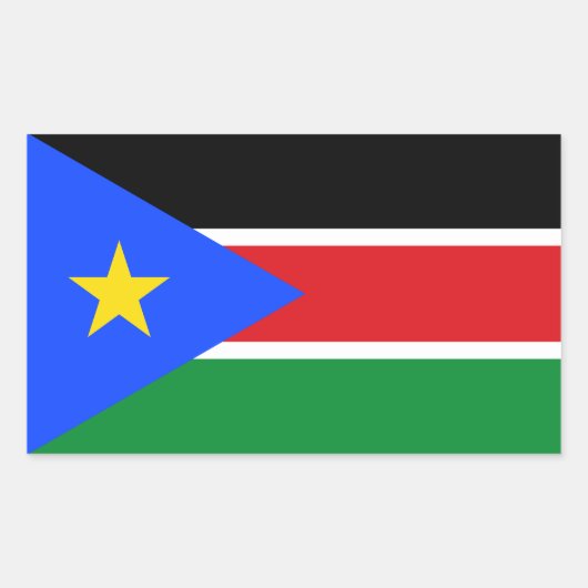 Sticker Rectangulaire Drapeau du Soudan du Sud (Devant)