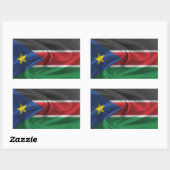 Sticker Rectangulaire Drapeau du Soudan du Sud (Feuille)