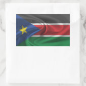 Sticker Rectangulaire Drapeau du Soudan du Sud (Sac)