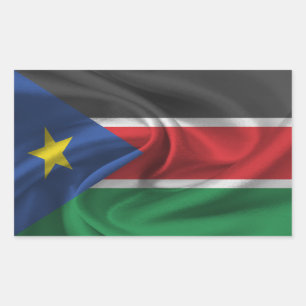 Sticker Rectangulaire Drapeau du Soudan du Sud
