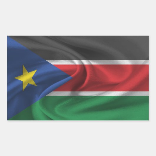 Sticker Rectangulaire Drapeau du Soudan du Sud (Devant)