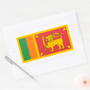 Sticker Rectangulaire Drapeau du Sri Lanka