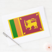 Sticker Rectangulaire Drapeau du Sri Lanka (Enveloppe)
