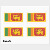 Sticker Rectangulaire Drapeau du Sri Lanka (Feuille)