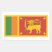Sticker Rectangulaire Drapeau du Sri Lanka (Devant)