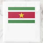 Sticker Rectangulaire Drapeau du Suriname (Sac)