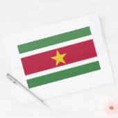 Sticker Rectangulaire Drapeau du Suriname (Enveloppe)