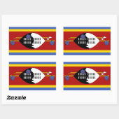Sticker Rectangulaire Drapeau du Swaziland (Feuille)