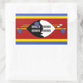Sticker Rectangulaire Drapeau du Swaziland (Sac)