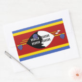 Sticker Rectangulaire Drapeau du Swaziland (Enveloppe)