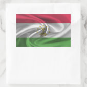 Sticker Rectangulaire Drapeau du Tadjikistan (Sac)