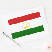 Sticker Rectangulaire Drapeau du Tadjikistan (Enveloppe)