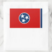 Sticker Rectangulaire Drapeau du Tennessean, Drapeau du Tennessee (Sac)
