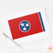 Sticker Rectangulaire Drapeau du Tennessean, Drapeau du Tennessee (Enveloppe)