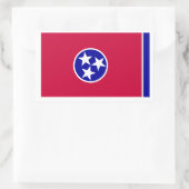 Sticker Rectangulaire Drapeau du Tennessee (Sac)