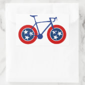 Sticker Rectangulaire Drapeau du Tennessee à vélo (Sac)