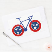 Sticker Rectangulaire Drapeau du Tennessee à vélo (Enveloppe)