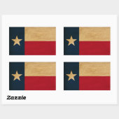 Sticker Rectangulaire Drapeau du Texas (Feuille)