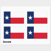 Sticker Rectangulaire Drapeau du Texas (Feuille)