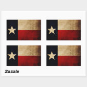 Sticker Rectangulaire Drapeau du Texas (Feuille)