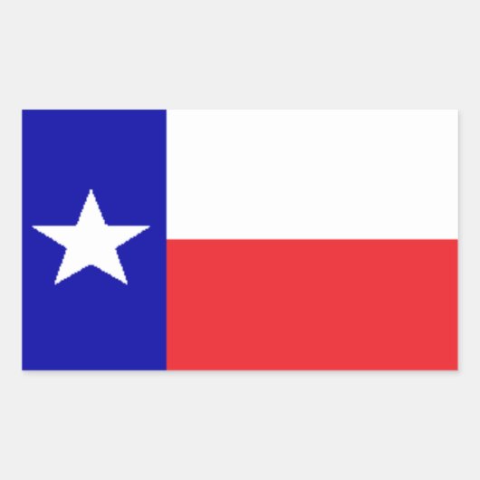 Sticker Rectangulaire Drapeau du Texas (Devant)