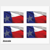 Sticker Rectangulaire Drapeau du Texas Pop Art (Feuille)
