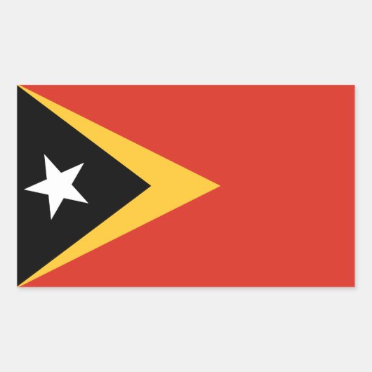 Sticker Rectangulaire Drapeau du Timor oriental (Devant)