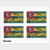 Sticker Rectangulaire Drapeau du Togo (Feuille)