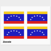 Sticker Rectangulaire Drapeau du Venezuela (Feuille)