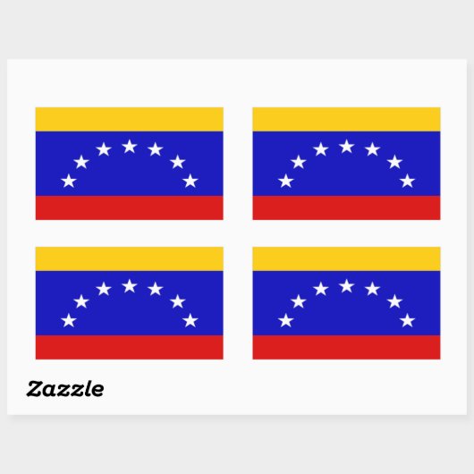 Sticker Rectangulaire Drapeau du Venezuela (Feuille)