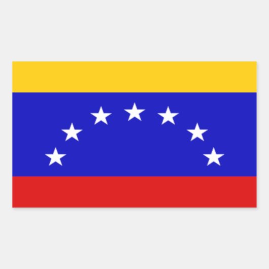 Sticker Rectangulaire Drapeau du Venezuela (Devant)