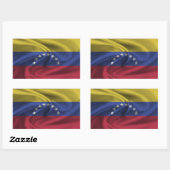 Sticker Rectangulaire Drapeau du Venezuela (Feuille)