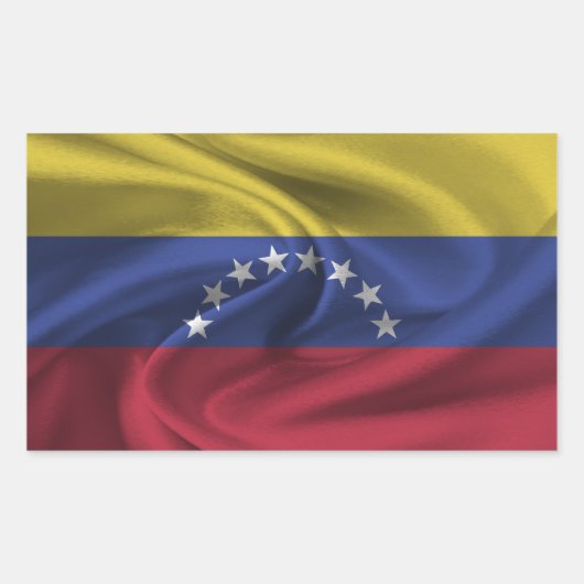 Sticker Rectangulaire Drapeau du Venezuela (Devant)
