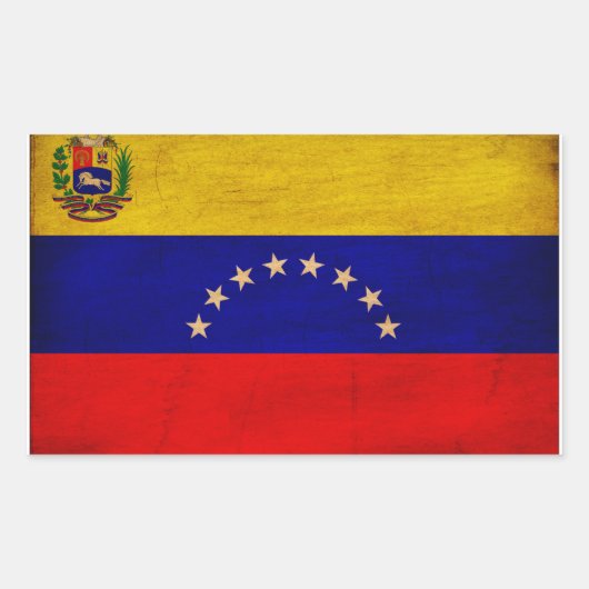Sticker Rectangulaire Drapeau du Venezuela (Devant)