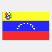 Sticker Rectangulaire Drapeau du Venezuela (Devant)