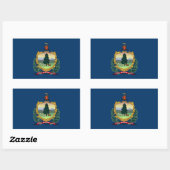 Sticker Rectangulaire Drapeau du Vermont (Feuille)