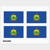 Sticker Rectangulaire Drapeau du Vermont (Feuille)