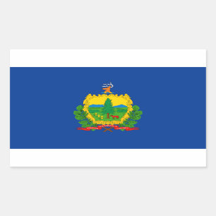 Sticker Rectangulaire Drapeau du Vermont
