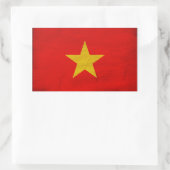 Sticker Rectangulaire Drapeau du Vietnam (Sac)