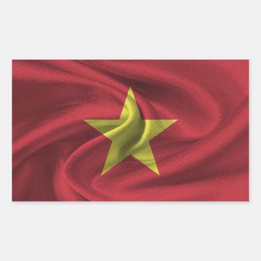 Sticker Rectangulaire Drapeau du Vietnam (Devant)