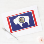 Sticker Rectangulaire Drapeau du Wyoming (Enveloppe)