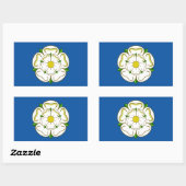 Sticker Rectangulaire Drapeau du Yorkshire (Feuille)