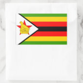 Sticker Rectangulaire Drapeau du Zimbabwe (Sac)
