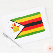 Sticker Rectangulaire Drapeau du Zimbabwe (Enveloppe)