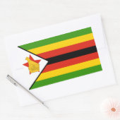 Sticker Rectangulaire Drapeau du Zimbabwe (Enveloppe)