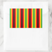 Sticker Rectangulaire Drapeau du Zimbabwe lignes couleurs du pays (Sac)
