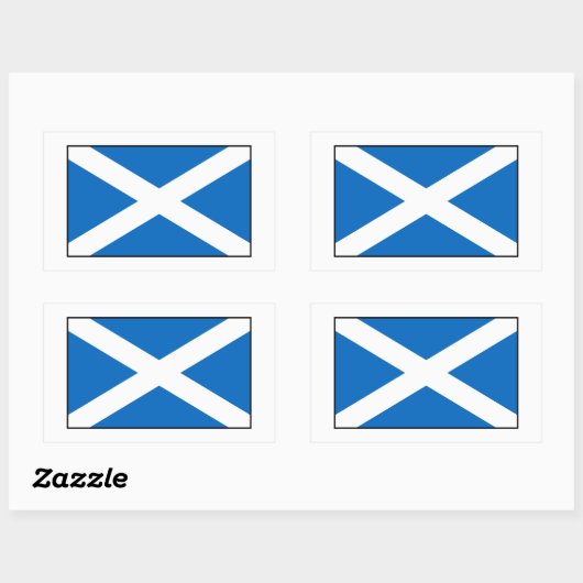 Sticker Rectangulaire Drapeau écossais (Feuille)