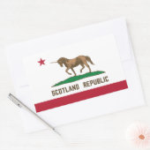 Sticker Rectangulaire Drapeau écossais Californie Unicorne (Enveloppe)