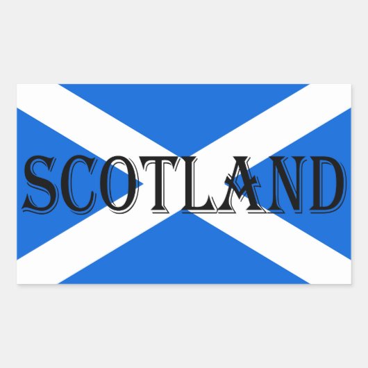 Sticker Rectangulaire Drapeau écossais Écosse (Devant)