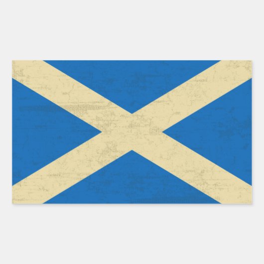 Sticker Rectangulaire Drapeau écossais Grungy (Devant)